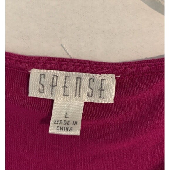 Spense NWT Maxi Dress  Sleeveless V-Neck Ruched Long Stretch Large Color Berry - Picture 3 of 7